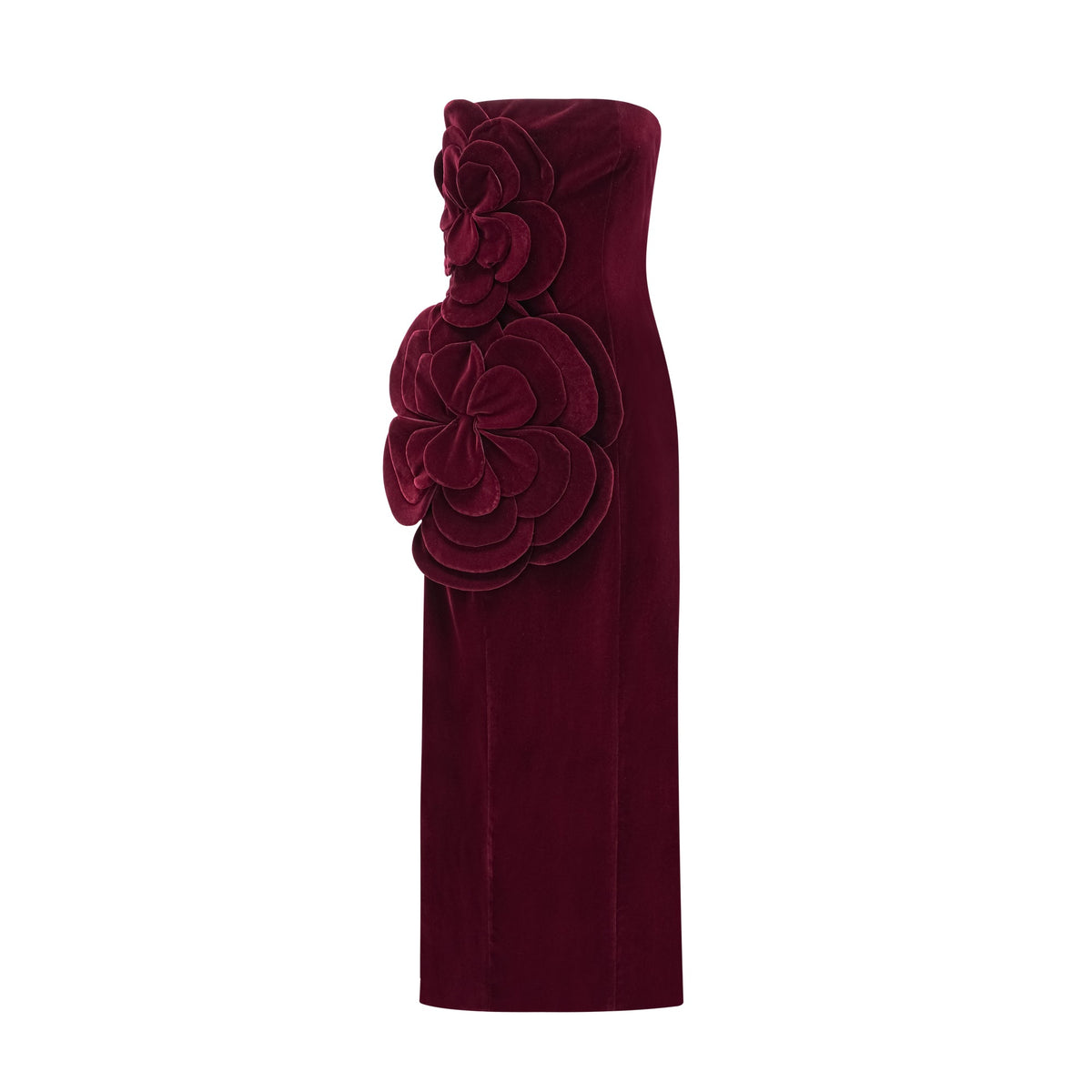 Azura Red Floral Appliqué Maxi Dress (Final Sale-US Only)