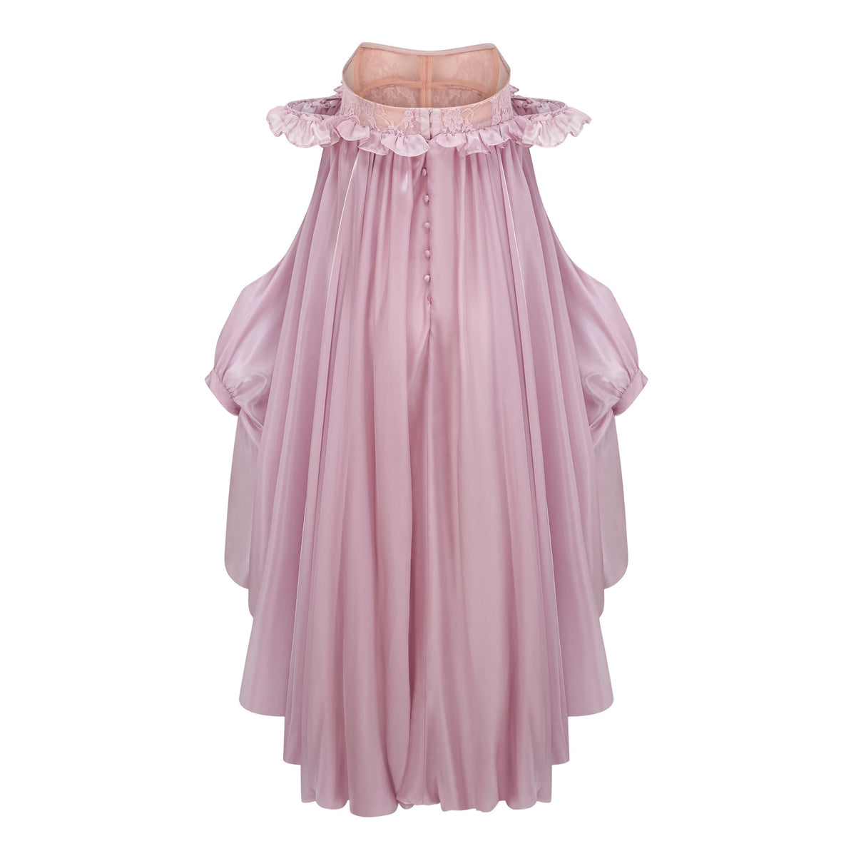 Brooklyn Pink Glossy Bubble Hem Mini Dress (Final Sale-US Only)