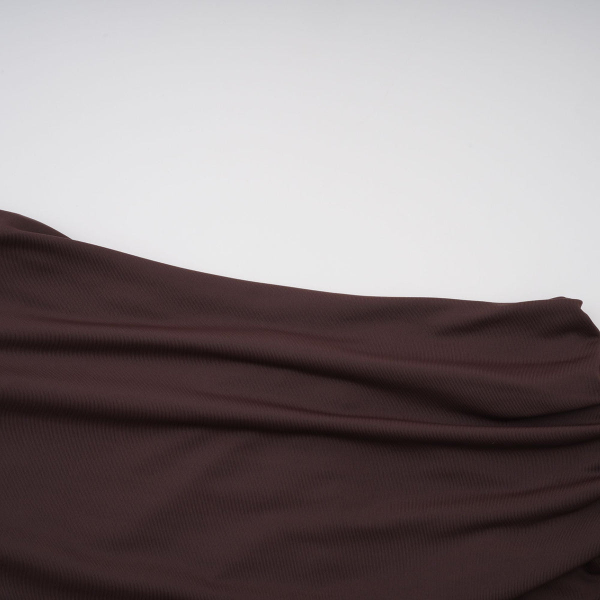 Prune Brown Night Out Asymmetrical Ruched Midi Dress (Final Sale)