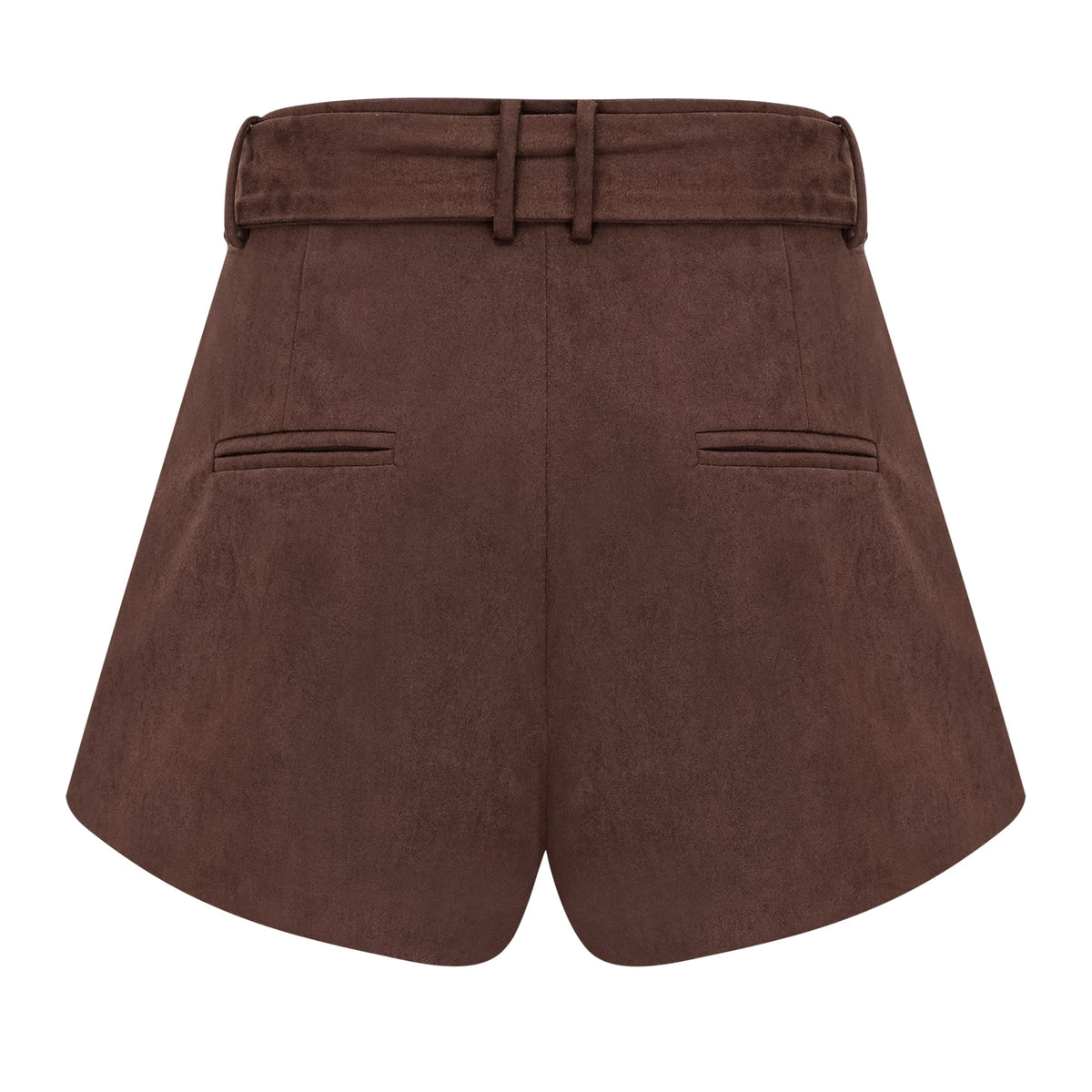 Chaney Brown Suede Bubble Hem Top & Shorts Set (Final Sale-US Only)