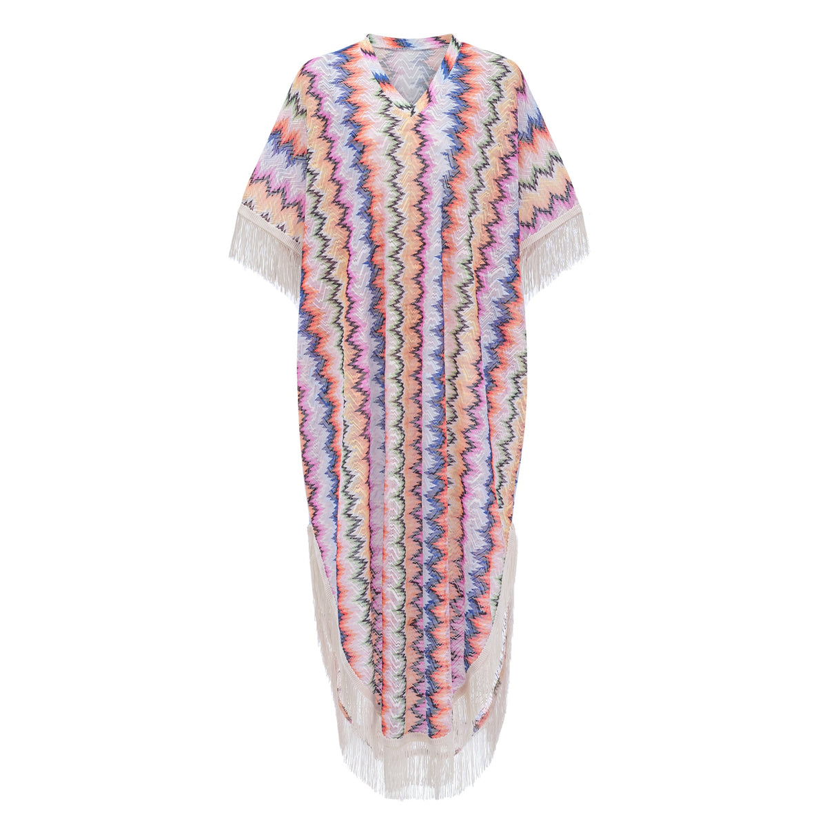 Milena Multicolor Wave Pattern Maxi Dress (Final Sale)