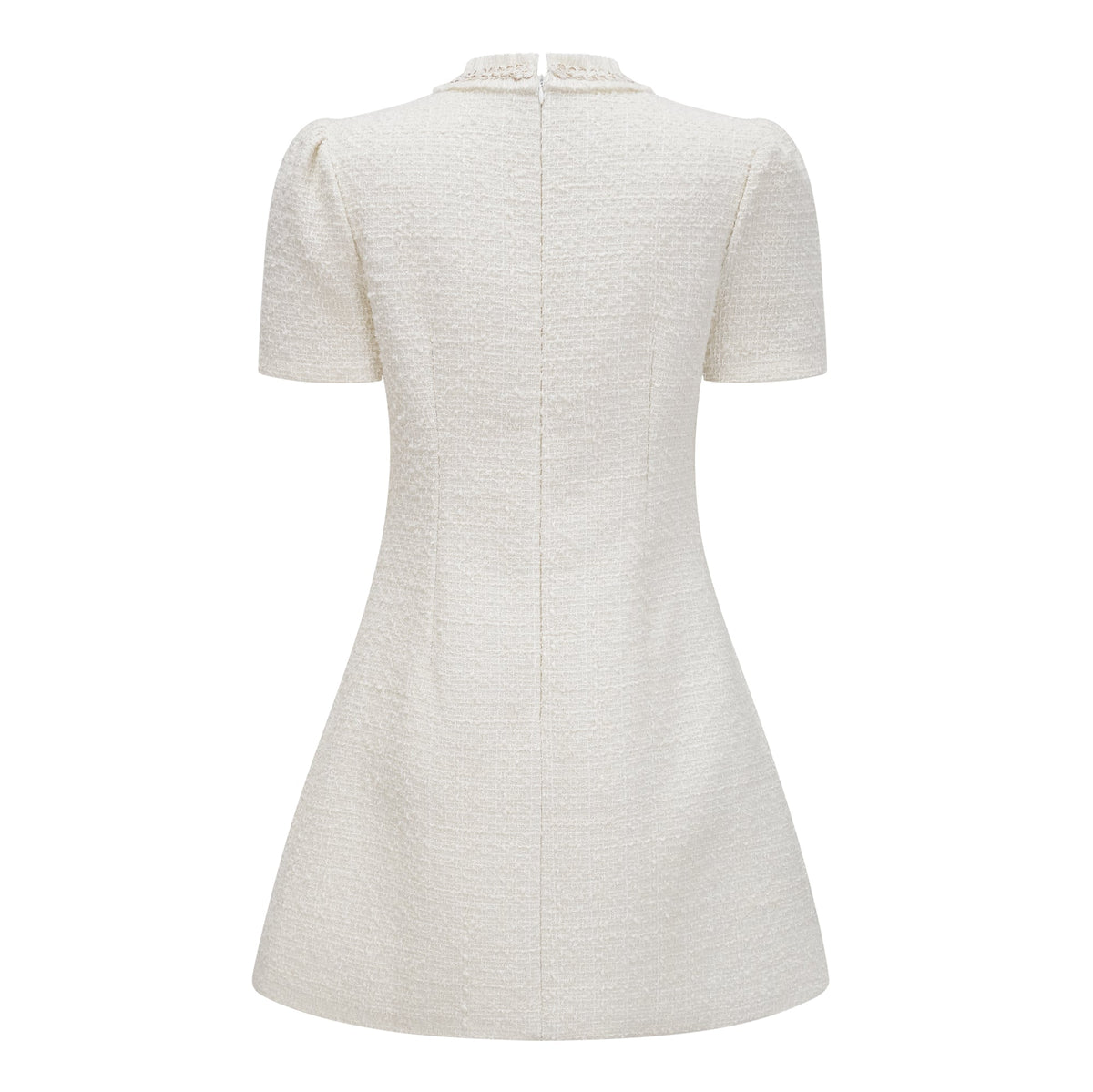 Gaëlle White Faux Pearl Tweed Mini Dress (Final Sale-US Only)