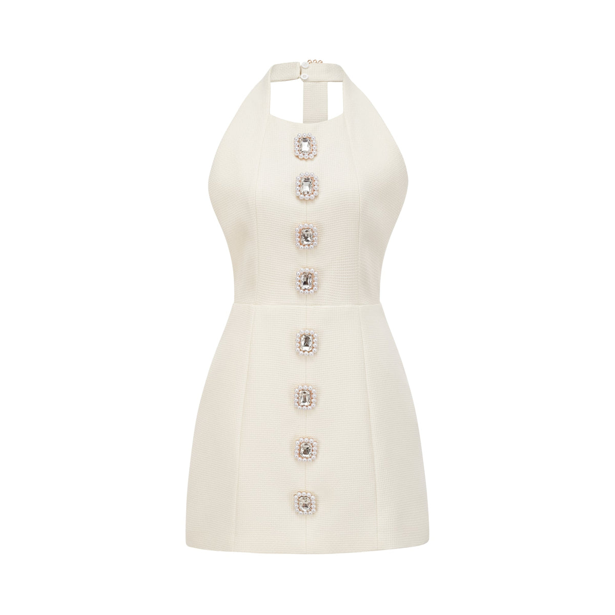 Charlene embellished open-back mini dress