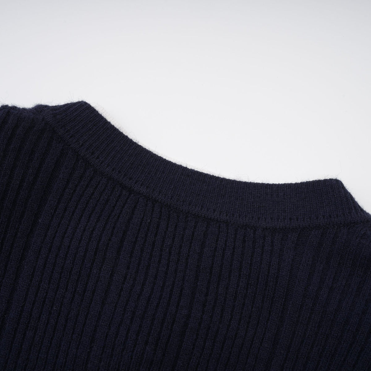 Fern Navy Blue Satin Panel Knit Midi Dress (Final Sale-US Only)