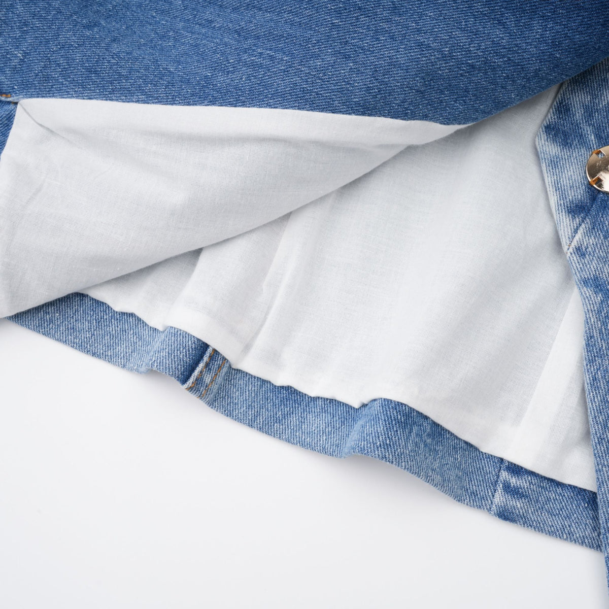 Edda Light Blue Belted Denim Jacket