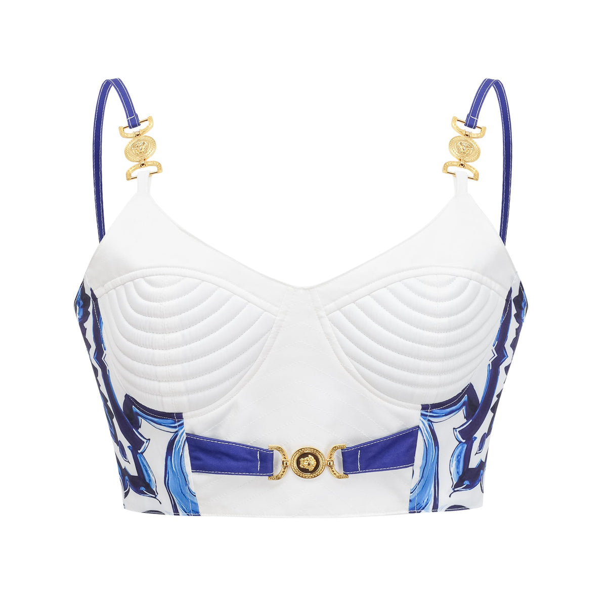Allegra graphic-printed top & skirt matching set - Blue