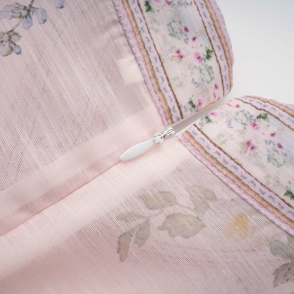 Fabienne light-pink floral-print mini dress
