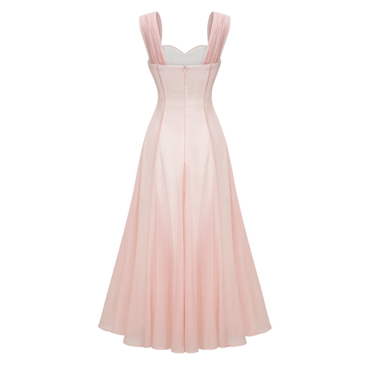 Érasme Pink Flounced Midi Dress (Final Sale-US Only)