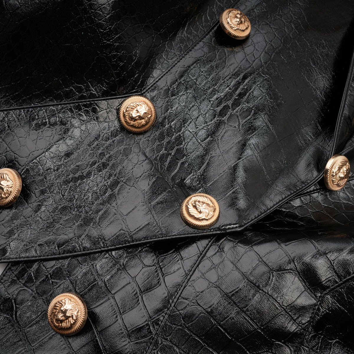 Élodie black cinched-waist leather jacket