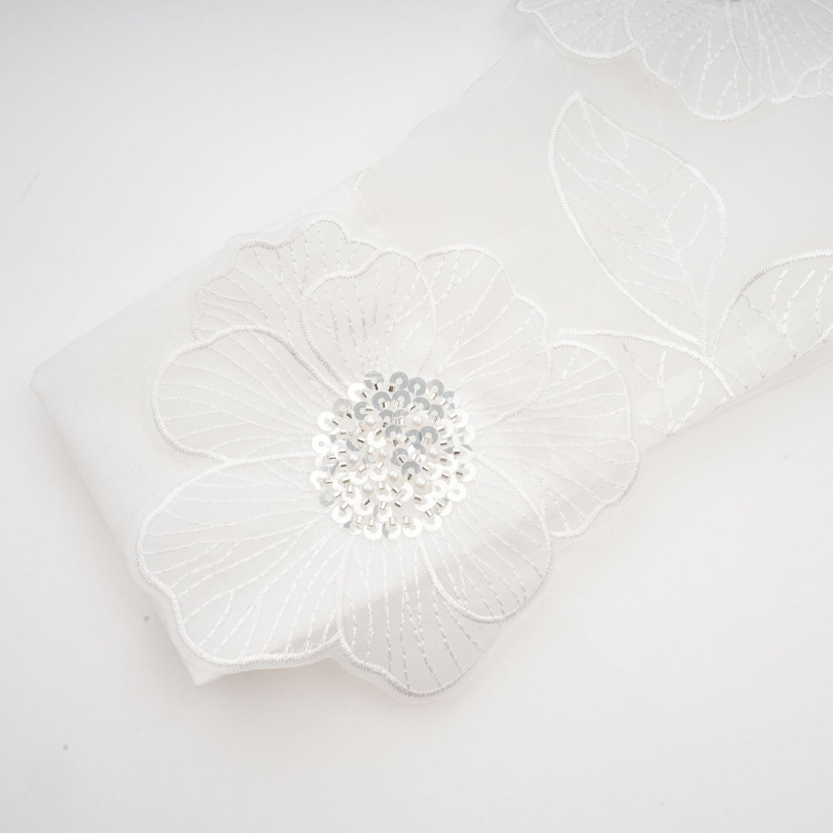 Béatrix white embellished semi-sheer shirt