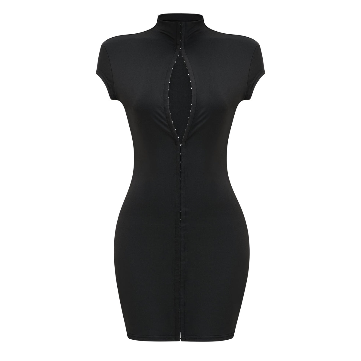 Andrea Black Keyhole Corset Mini Dress (Final Sale-US Only)