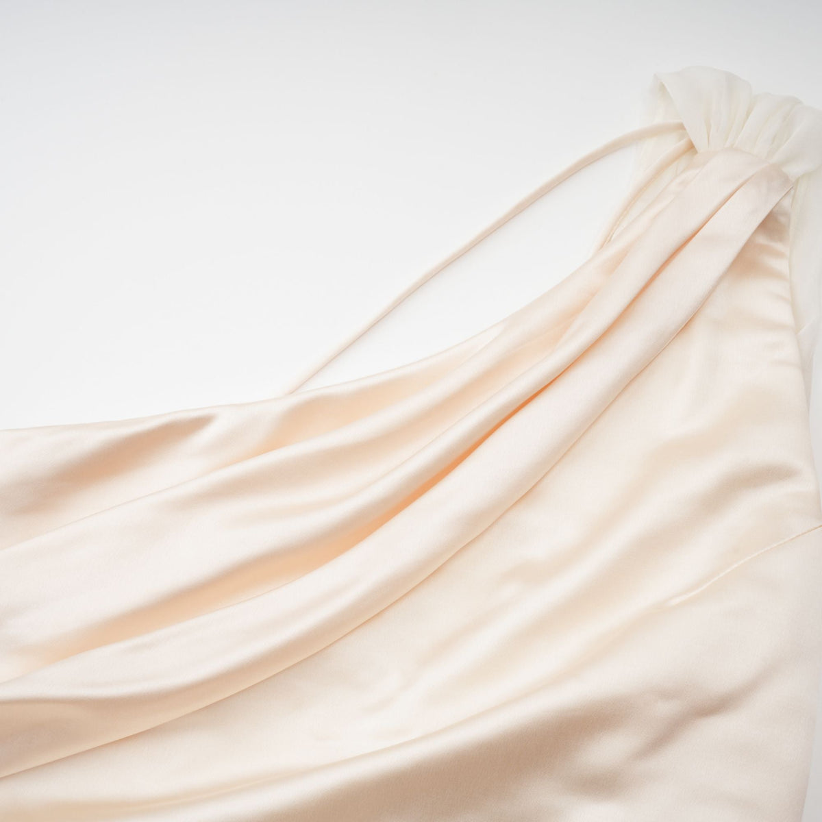 Thérèse neutral scarf-design satin maxi dress (Final Sale-US Only)