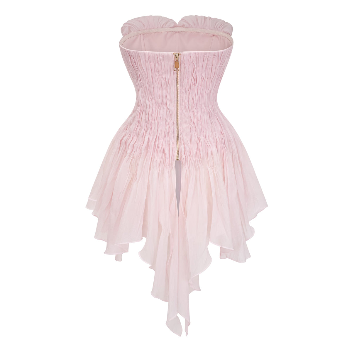 Remmie Blush Pink Off Shoulder Asymmetrical Ruched Top