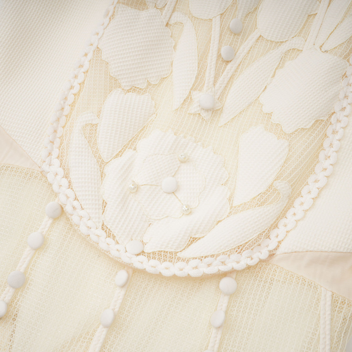 Maelle White Flower Embroidered Maxi Dress