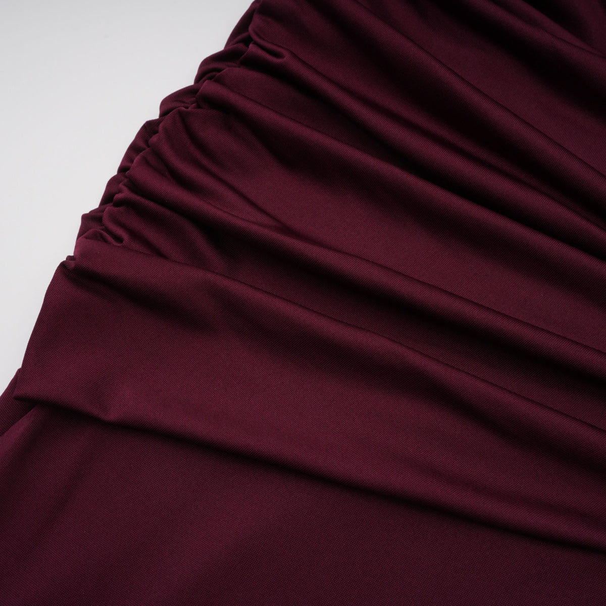Amandine Burgundy Halterneck Gathered Maxi Dress (Final Sale)