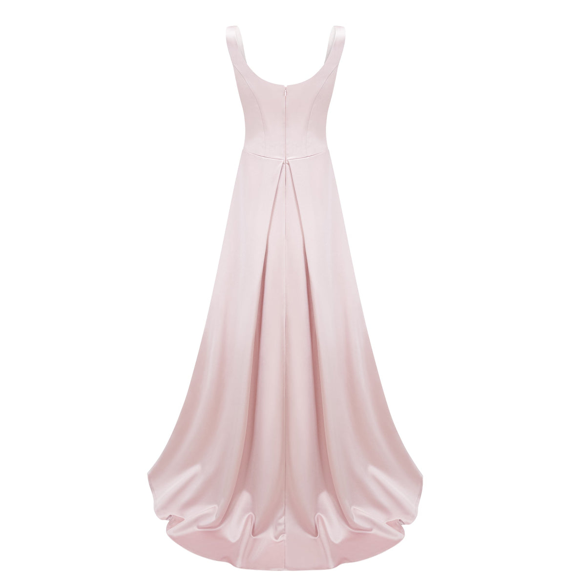 Fiona Pink Satin Square Neck Maxi Dress (Final Sale-US Only)