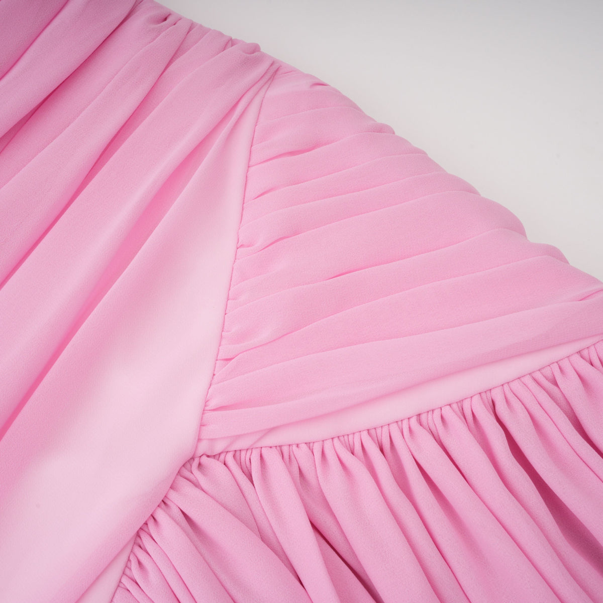 Laetitia Pink Pleated Train Ruched Maxi Dress (Final Sale-US Only)