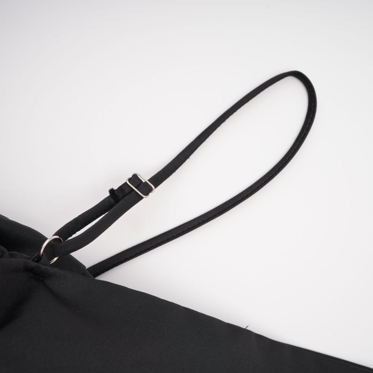 Solène bowknot scoop-back top in Black (Final Sale)
