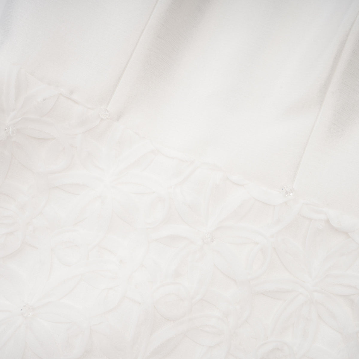 Dulcie White Floral Jacquard Shawl & Dress Set (Final Sale)