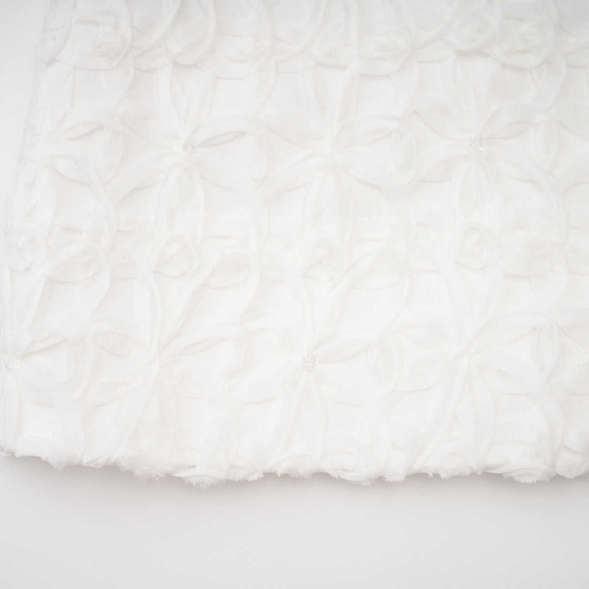 Dulcie White Floral Jacquard Shawl & Dress Set (Final Sale)