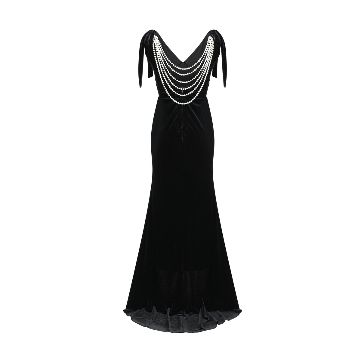 Audrey embellished velvet open-back maxi dress (Final Sale)