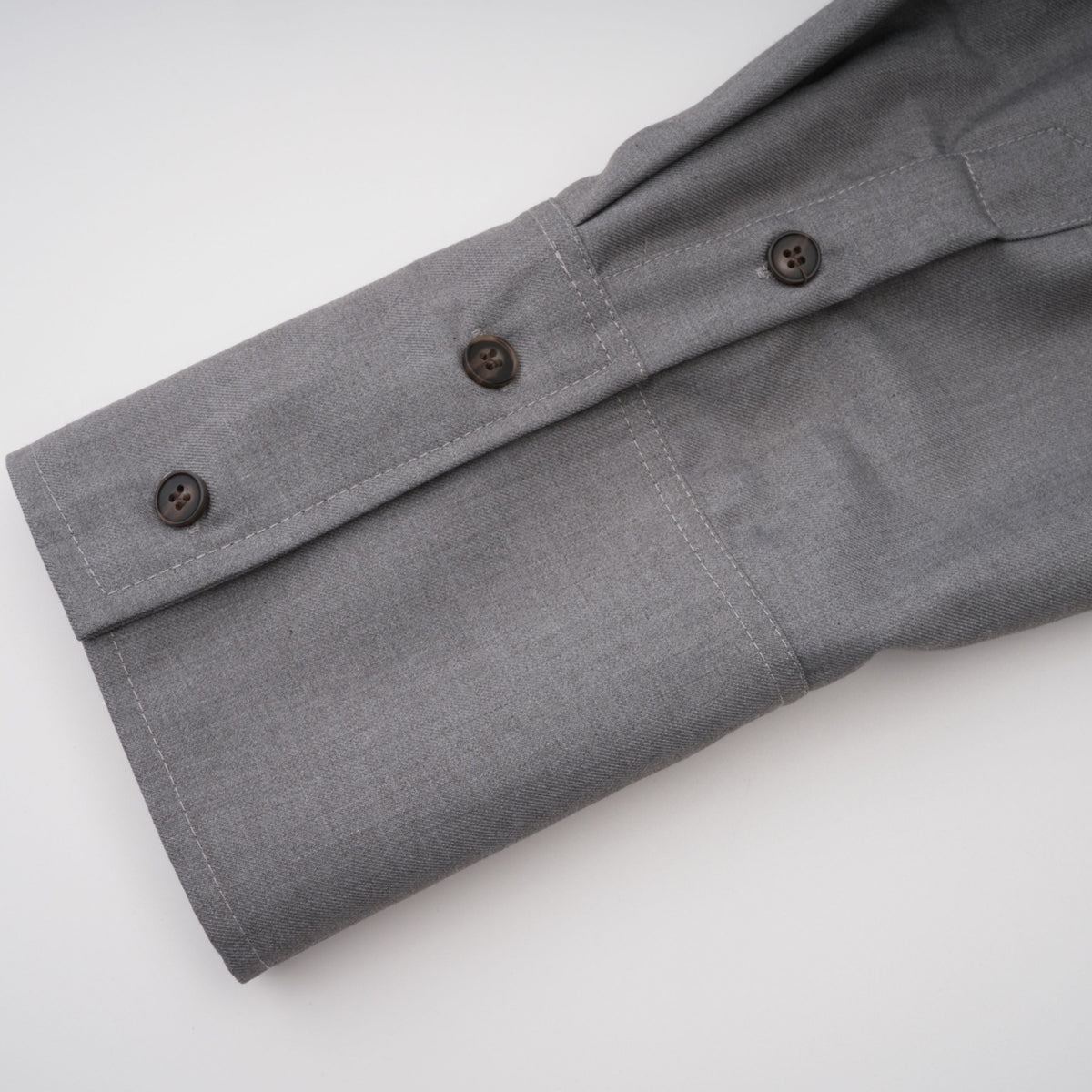 Cynthia Grey Asymmetrical Draped Shirt & Trousers Set (Final Sale-US Only)