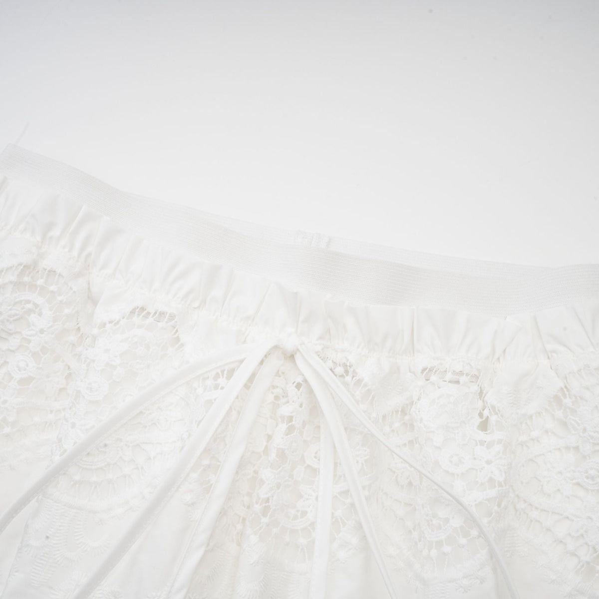Raphaëlle lace-trim cut-out cropped top & trousers matching set (Final Sale)