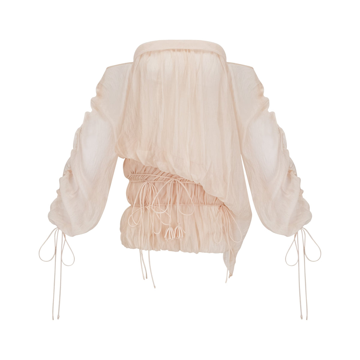 Joëlle self-tie ruched layered off-shoulder mini dress