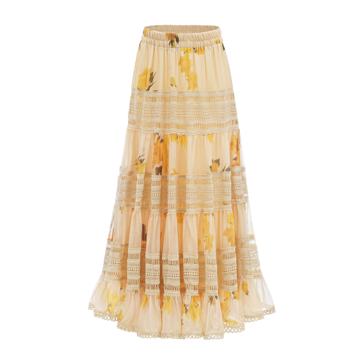 Éva yellow floral-print blouse & skirt matching set (Final Sale-US Only)