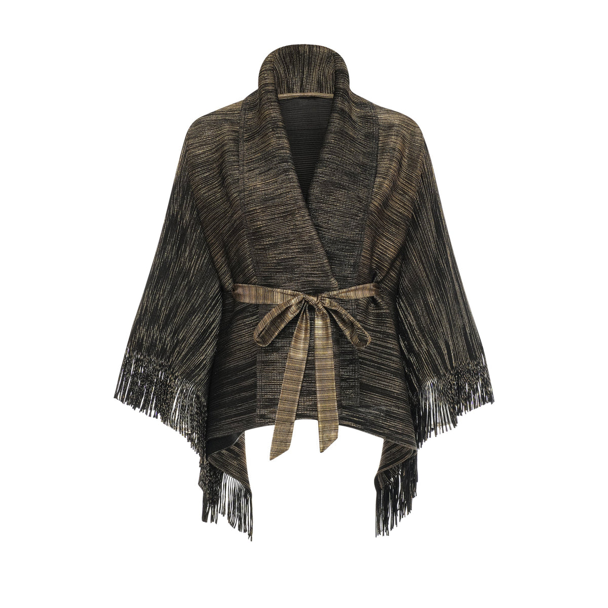 Dextard black gilded creased top & skirt matching set