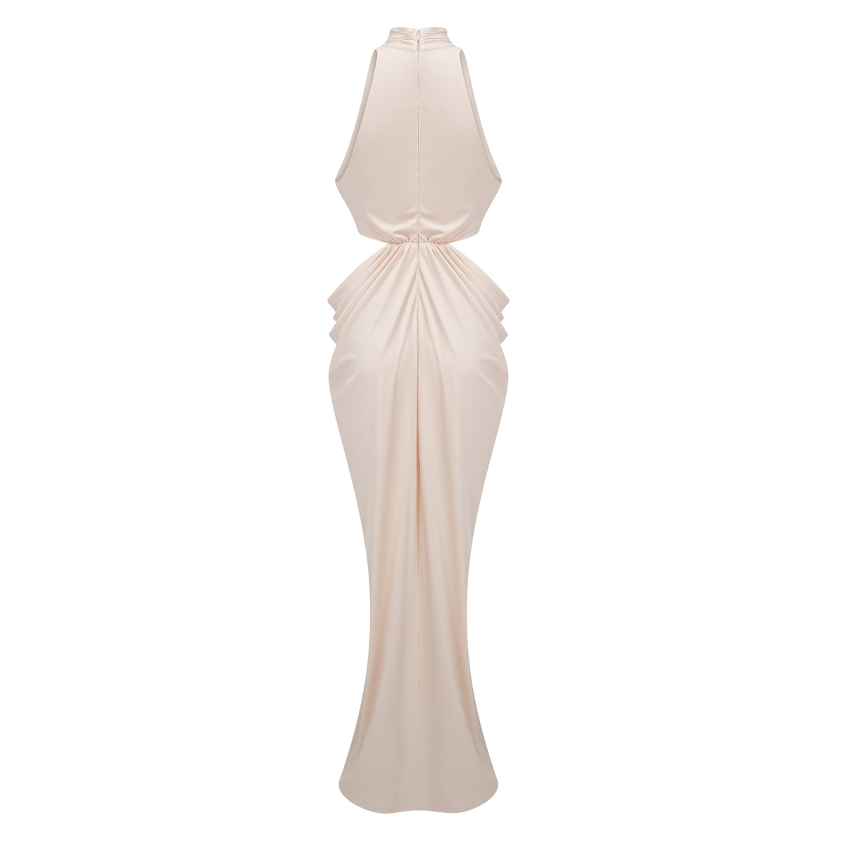 Joaquín Neutral Braid Detail Ruched Dress Maxi (Final Sale-US Only)