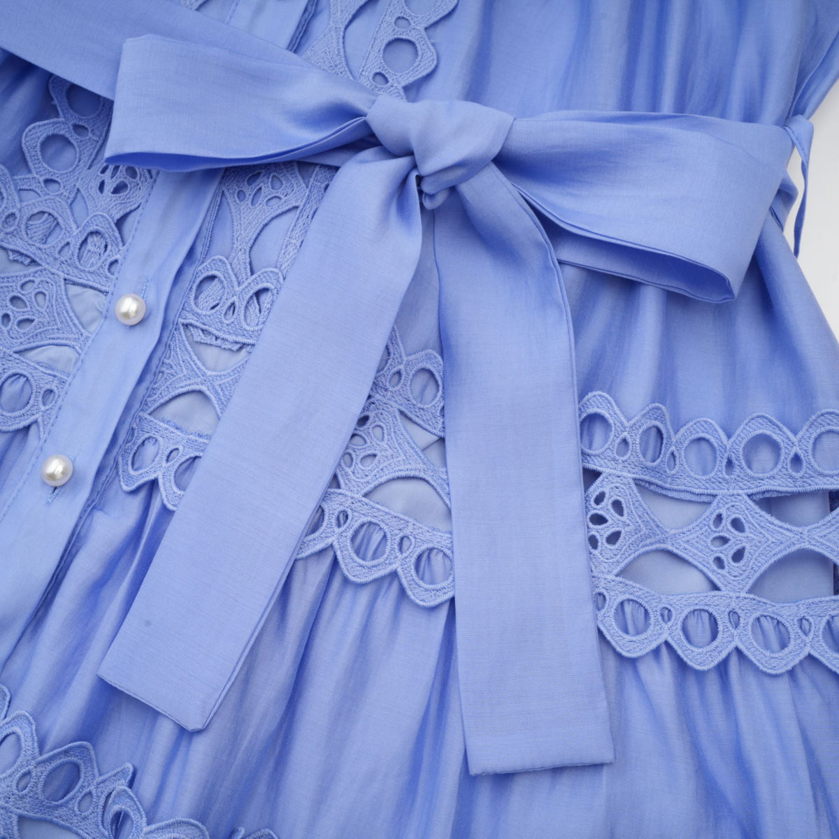 Nova blue cut-out belted mini dress (Final Sale-US Only)
