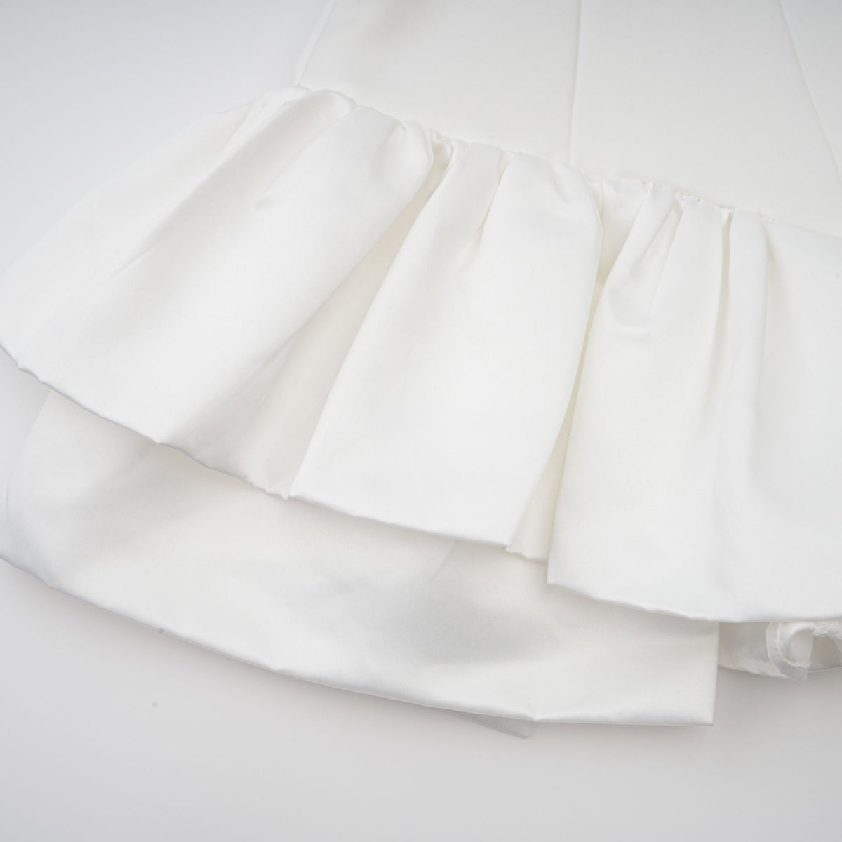Olivia white halterneck ruffled mini dress