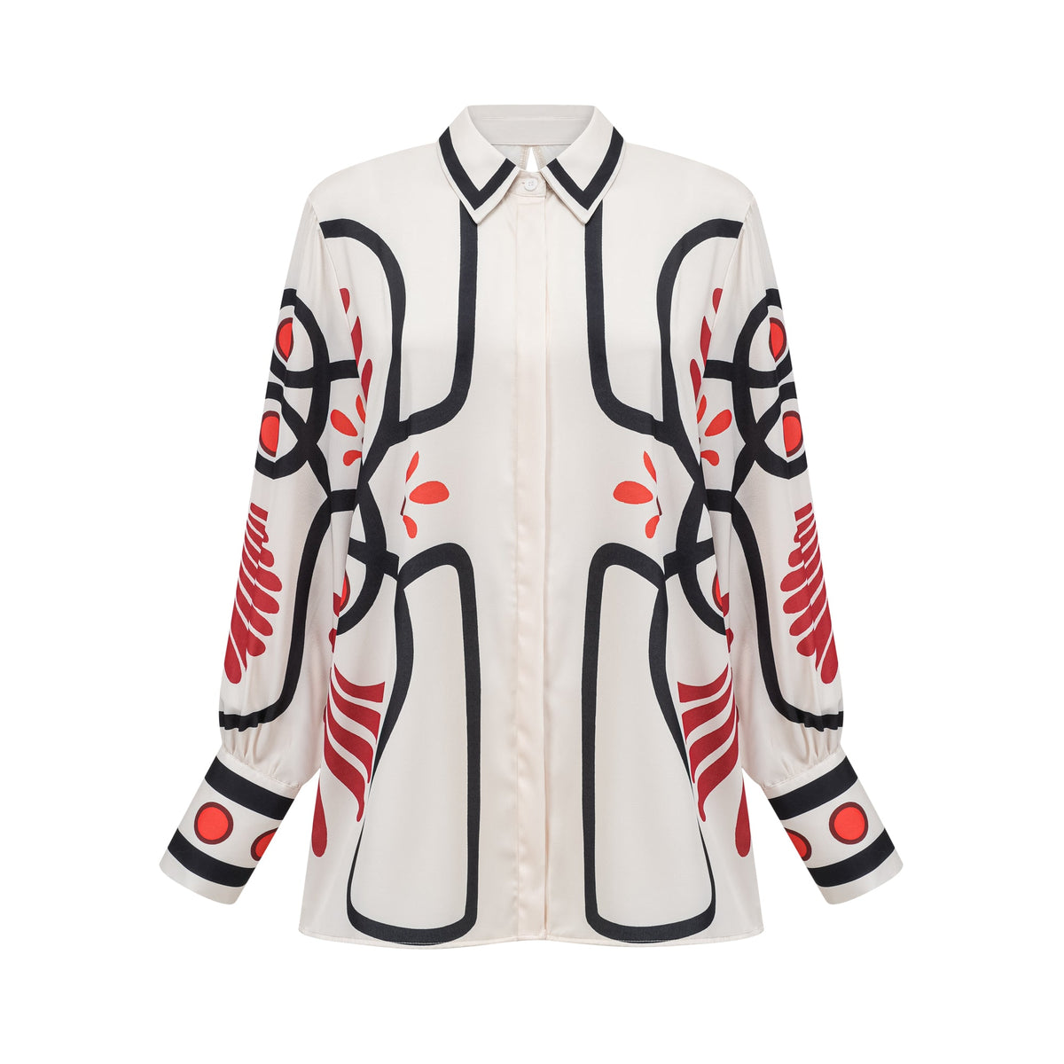 Amaranta graphic-print shirt & trousers matching set