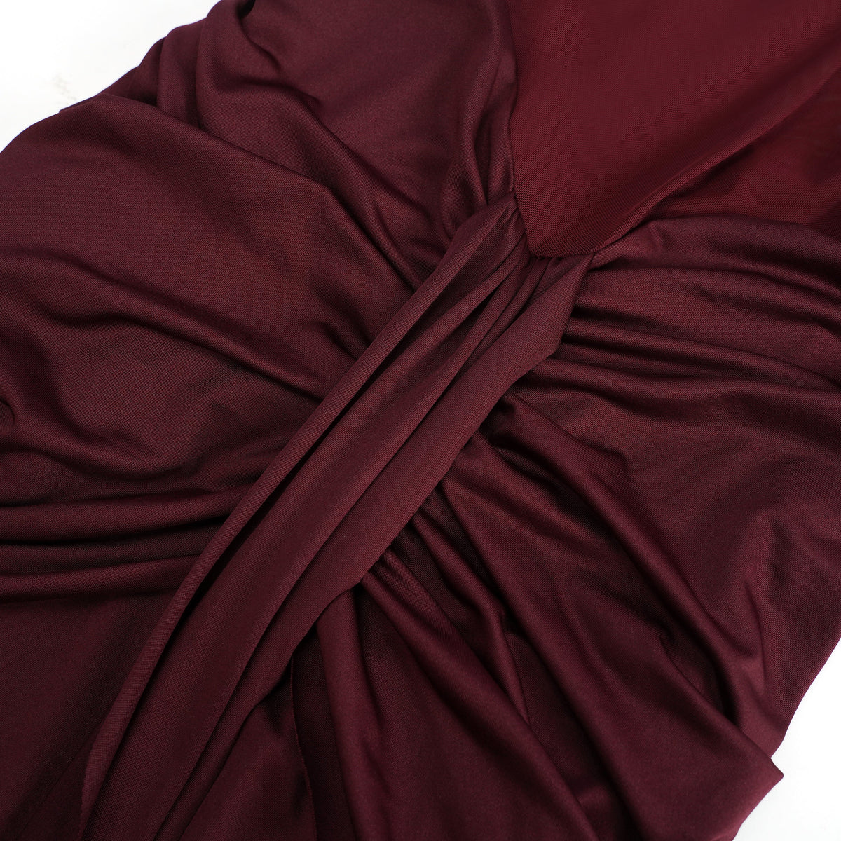 Amandine Burgundy Halterneck Gathered Maxi Dress