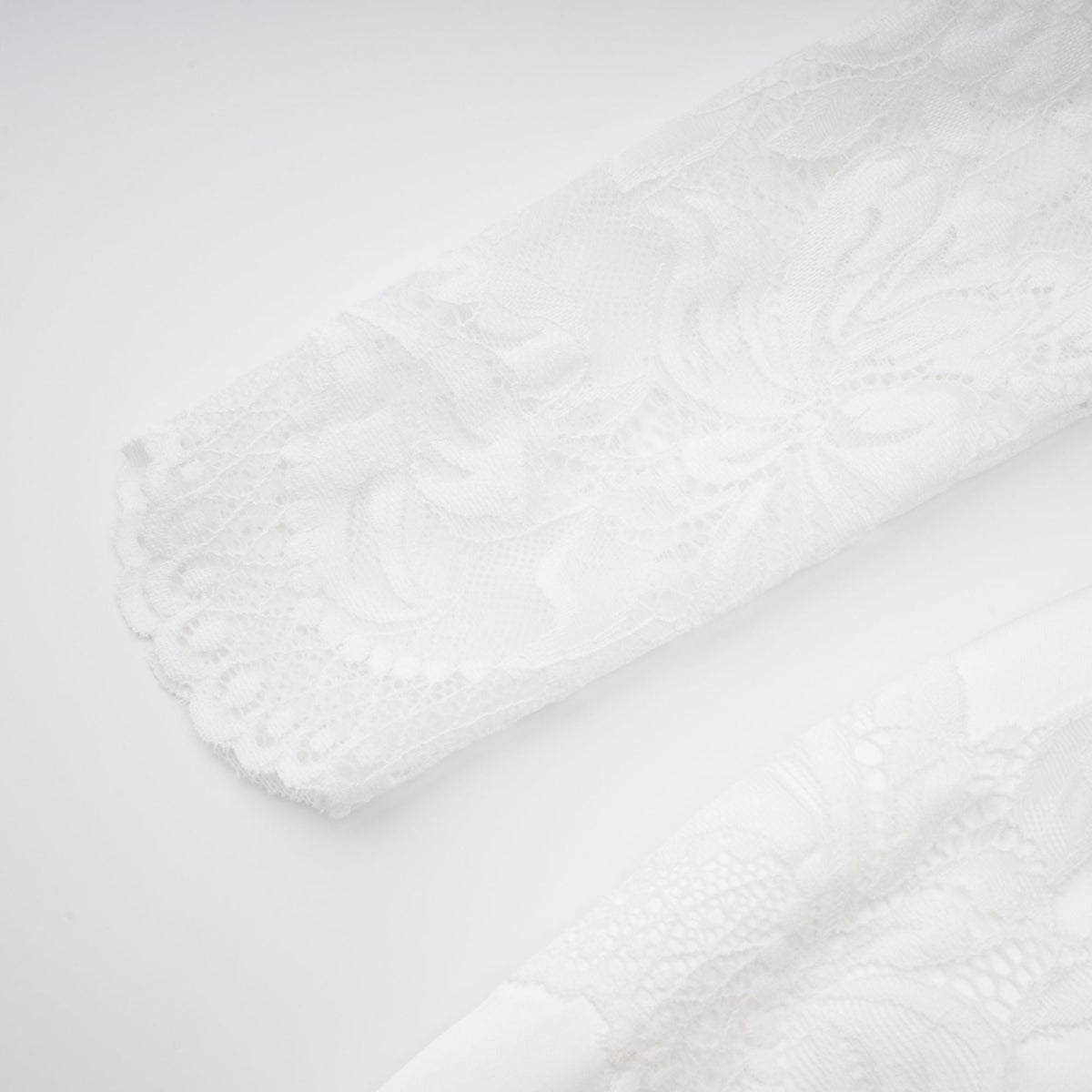 Airelle White Satin Panel Lace Maxi Dress