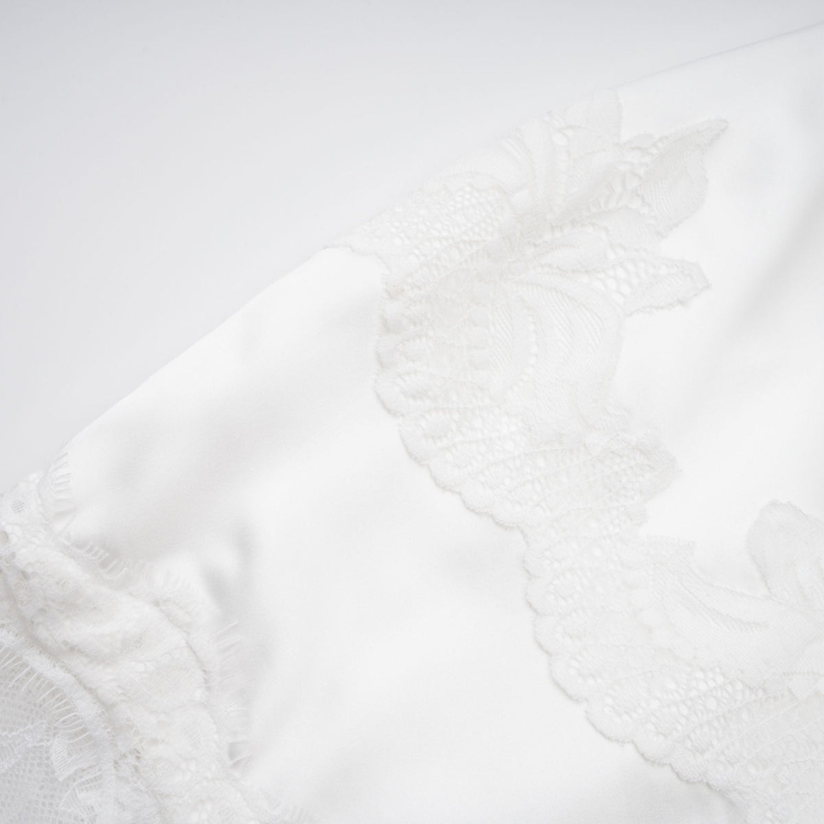 Airelle White Satin Panel Lace Maxi Dress