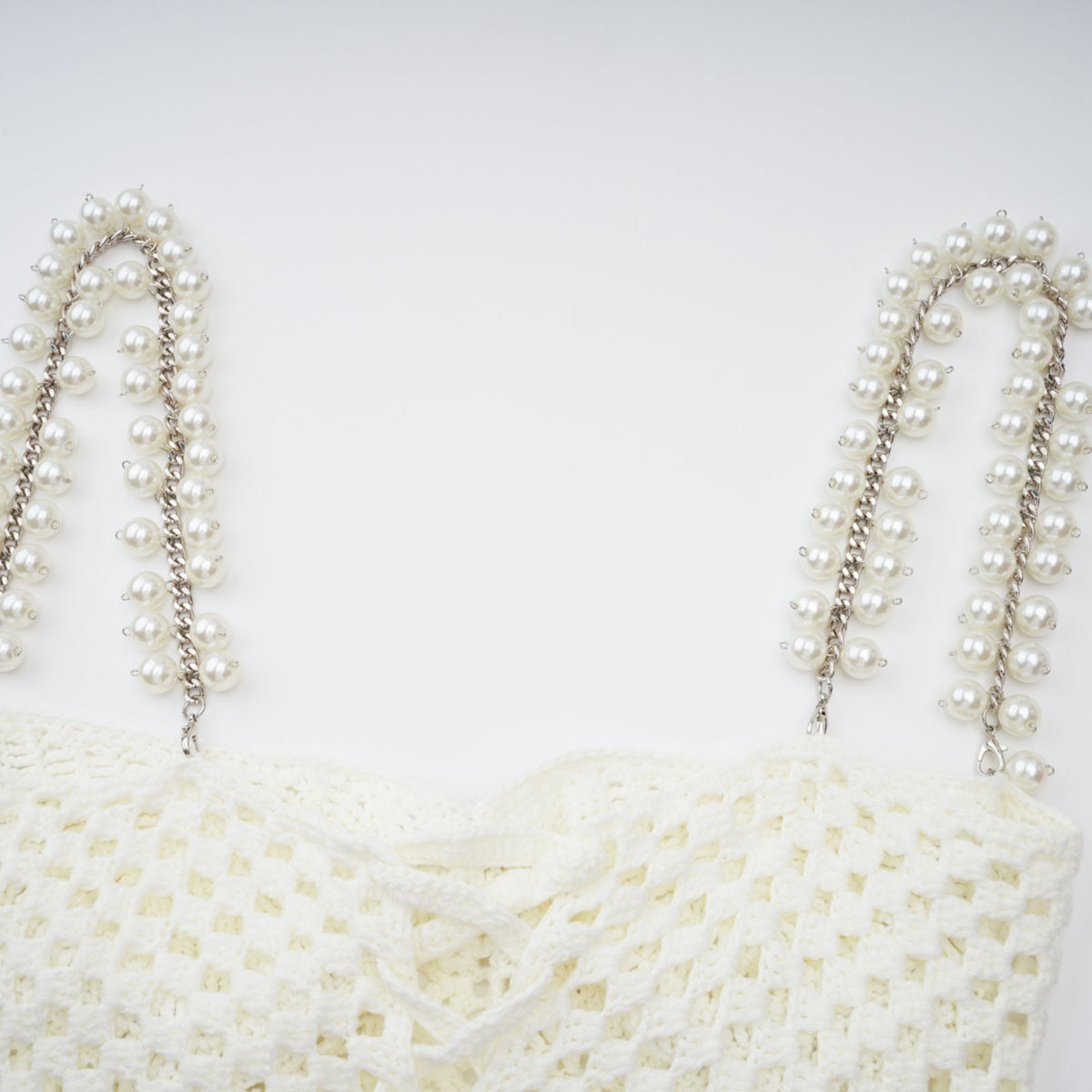 Prunelle Crochet Knit Two-Piece Top and Skirt Set (Final Sale)