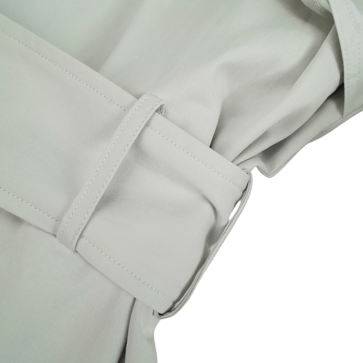 Bruyère White Double-Breasted Long Trench Coat