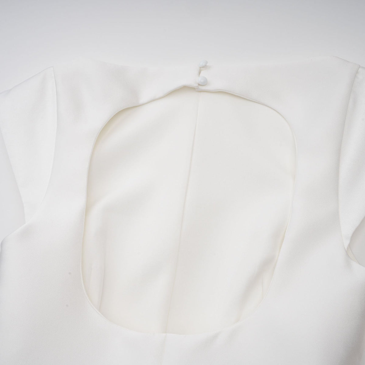 Amandine white open-back cap-sleeve midi dress (Final Sale-US Only)