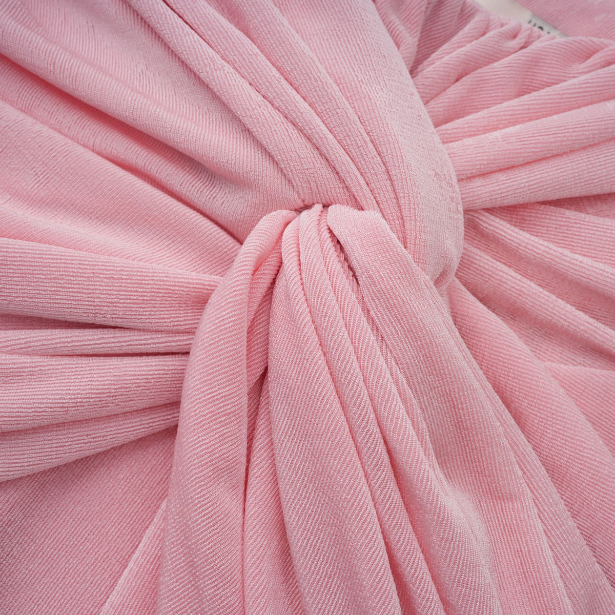 Moderne Pink Shawl Panel Ruched Maxi Dress (Final Sale-US Only)