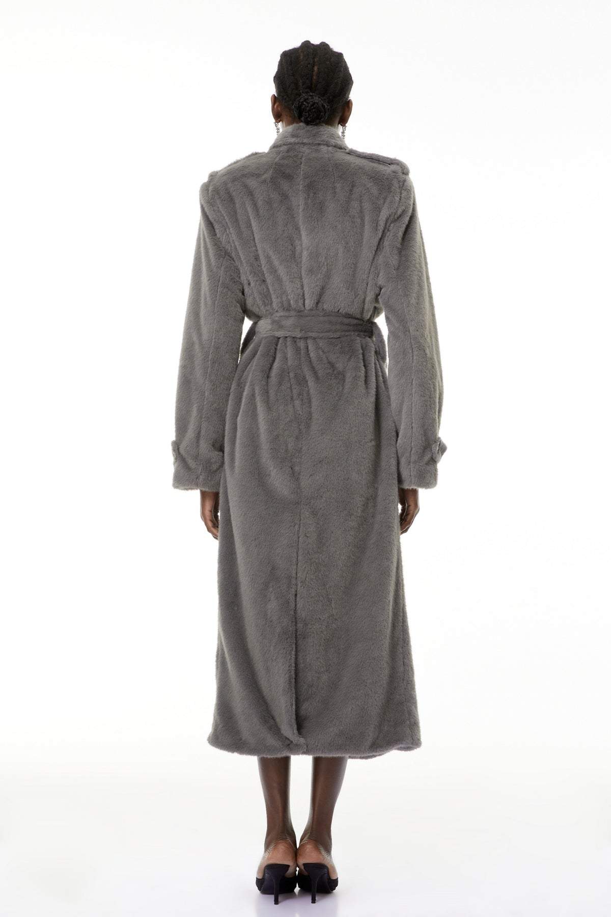 Gugulethu Grey Faux Fur Long Coat (Final Sale)