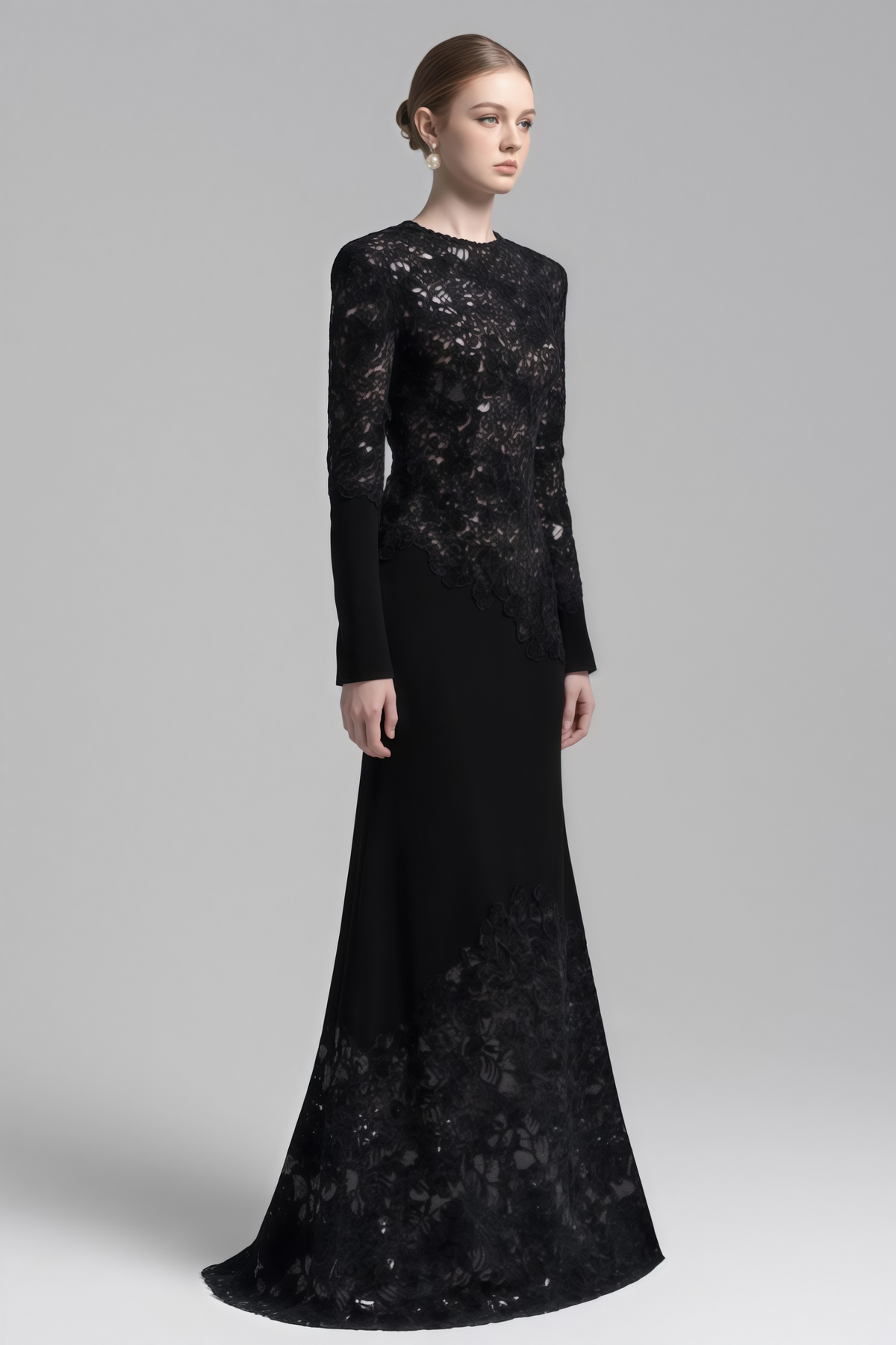 Mathilde Black Embroidered Maxi Dress