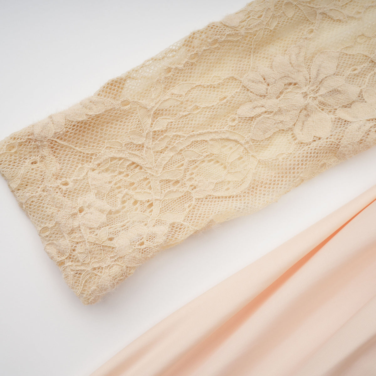Karine Neutral Lace Panel Ruched Maxi Dress (Final Sale-US Only)