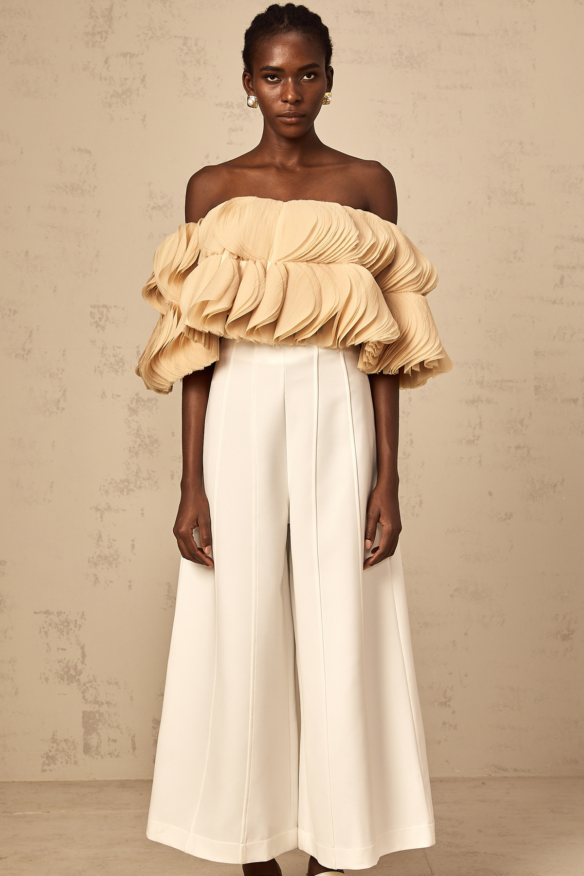 Maeva white wide-leg trousers (Final Sale-US Only)