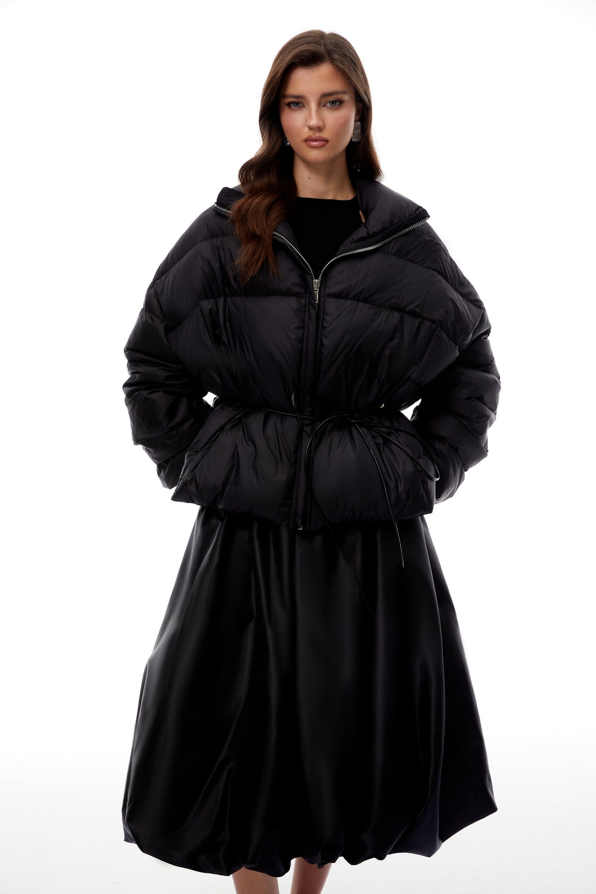Tova Black Reversible Belted Down Jacket