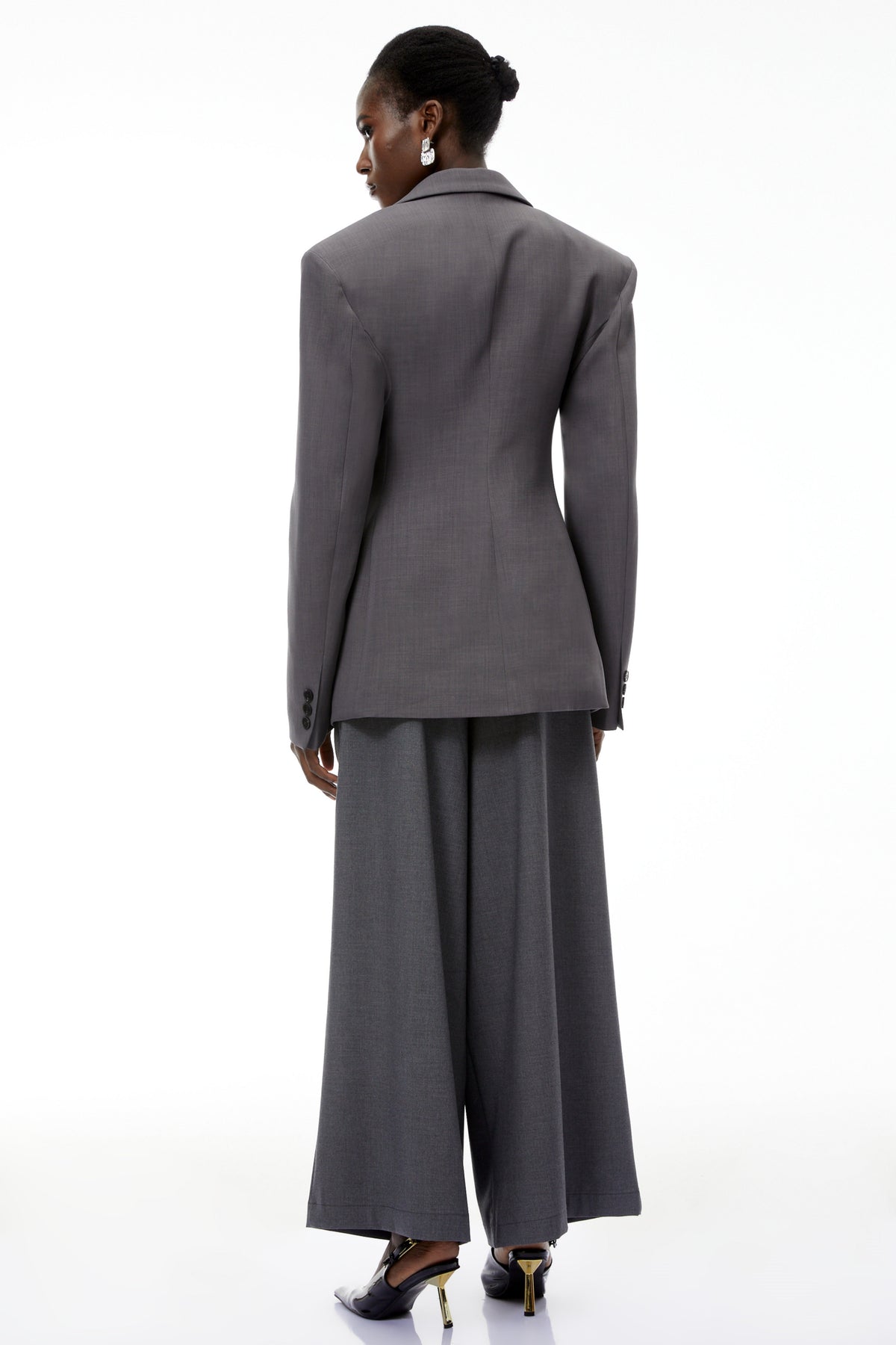Marcellus Grey Peak Lapels Blazer