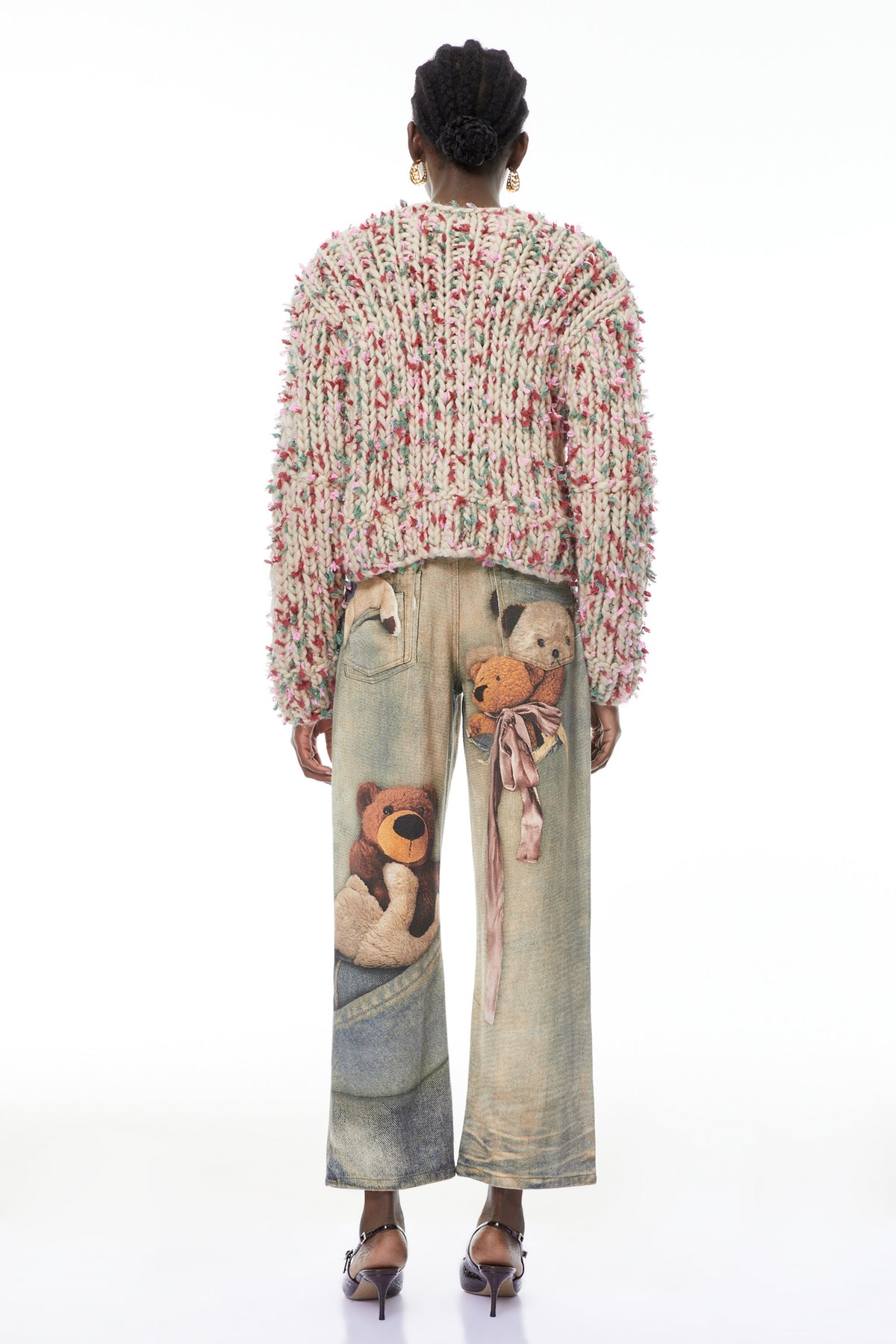 Mélisande Neutral Floral Knit Sweater (Final Sale)