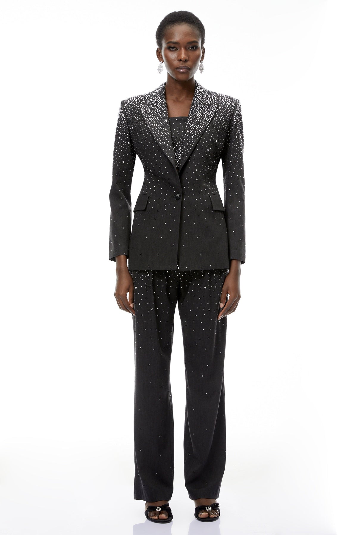 Nicola Grey Fully Embellished Blazer
