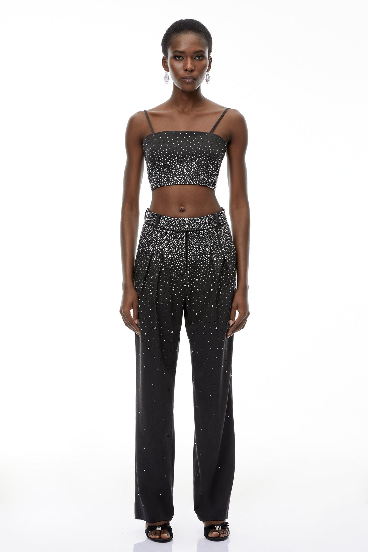 Nicola Grey Fully Embellished Top